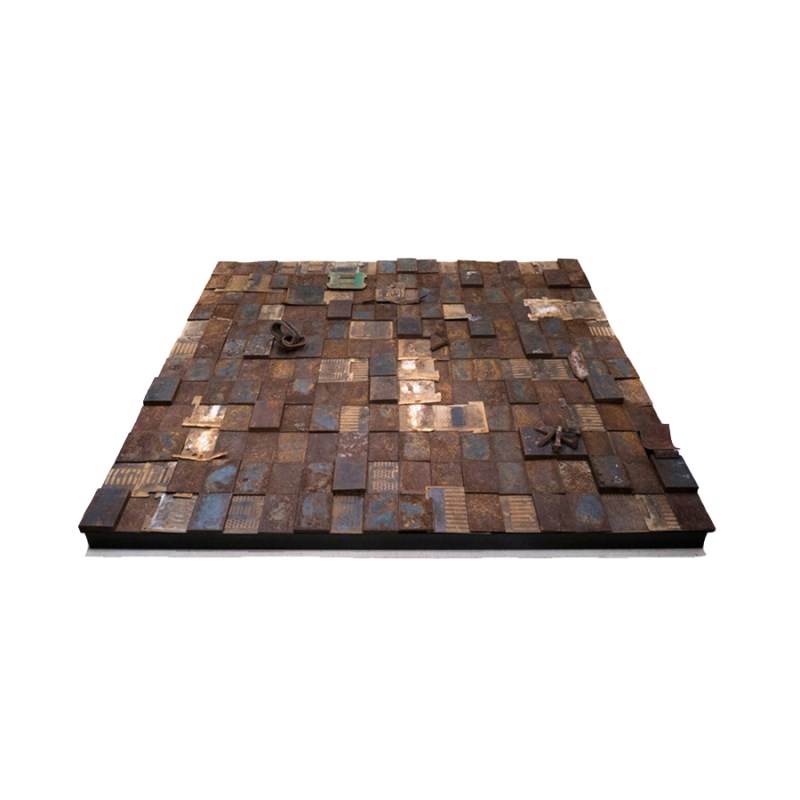 "Metal Quilt," Installation Art by Artist Angela Scozarri